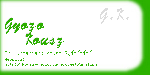 gyozo kousz business card